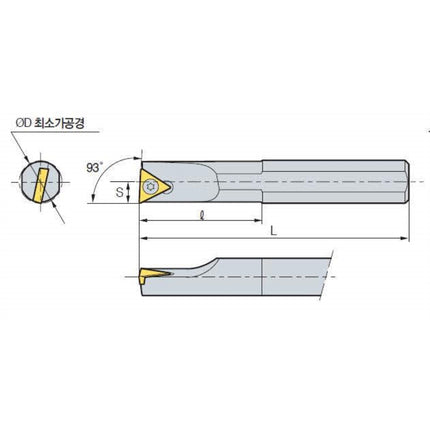 KORLOY Carbide Boring Bar Holder C08K-STUBL 06 C08K-STUBL 06