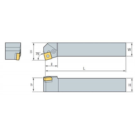 KORLOY Boring Bar Holder (Part 2) S25R-PSKNR 12N S25R-PSKNR 12N