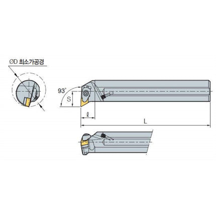 KORLOY Turning Boring Bar A40T-DDUNR-15 A40T-DDUNR-15