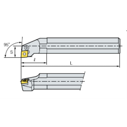 KORLOY Boring Bar Holder (Part 2) S16R-PCLNR-09N S16R-PCLNR-09N