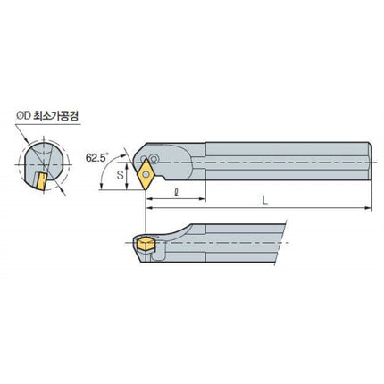KORLOY Boring Bar Holder (Part 2) S32S-PDSNR 15 S32S-PDSNR 15