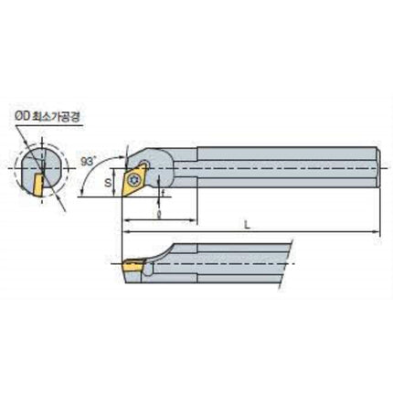 KORLOY Carbide Boring Bar Holder C20R-SDUCR 11 C20R-SDUCR 11