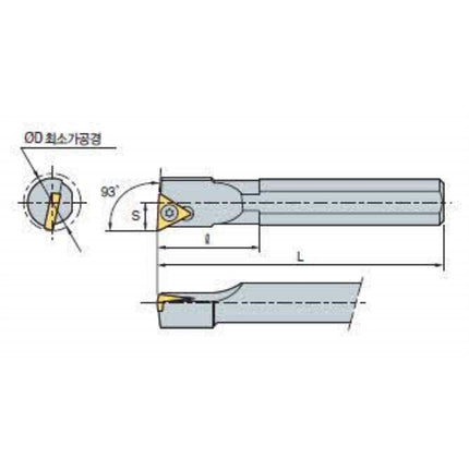 KORLOY Carbide Boring Bar Holder E12Q-STUPR-11 E12Q-STUPR-11