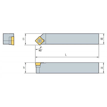 KORLOY Turning Tool Holder (Part 2) SSSCR1616-H09 SSSCR1616-H09