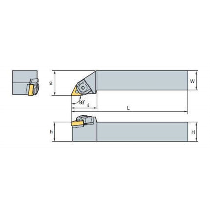 KORLOY Turning Tool Holder (Part 2) WTJNL3232-P16 WTJNL3232-P16