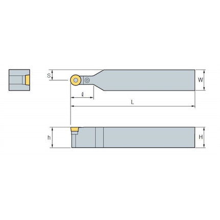 KORLOY Turning Tool Holder (Part 2) PRDCN2020-K12 PRDCN2020-K12