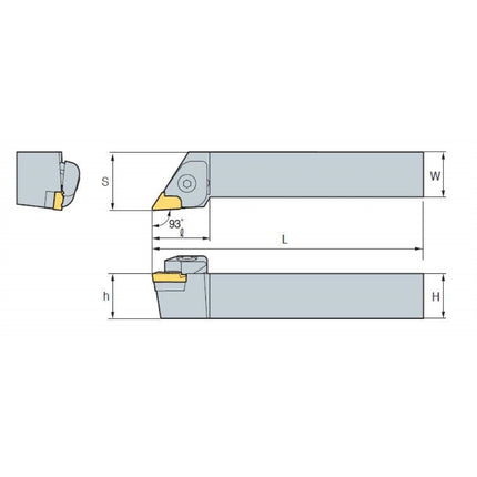 KORLOY Turning Holder CKJNR4040-R16 CKJNR4040-R16