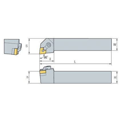 KORLOY Turning Tool Holder (Part 3) MCLNR2525-M12 MCLNR2525-M12