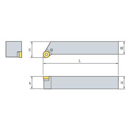 KORLOY Turning Tool Holder (Part 3) PRGCR3225-P12 PRGCR3225-P12