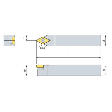 KORLOY Turning Tool Holder (Part 3) SDNCN1010-E07 SDNCN1010-E07