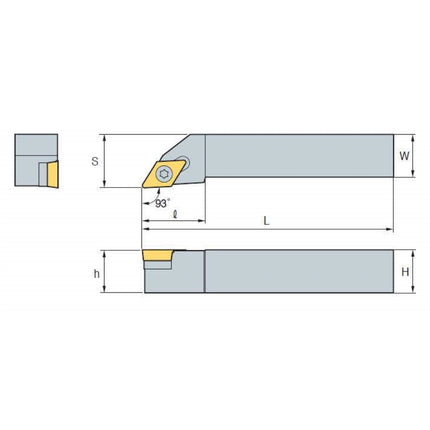 KORLOY Turning Tool Holder (Part 3) SDJCL1616-H11 SDJCL1616-H11