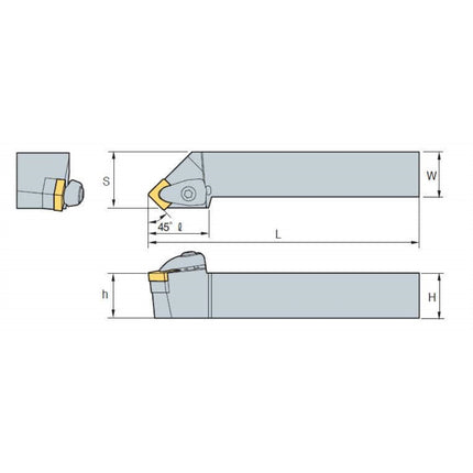 KORLOY Turning Tool Holder (Part 3) DSSNR3232-P12 DSSNR3232-P12