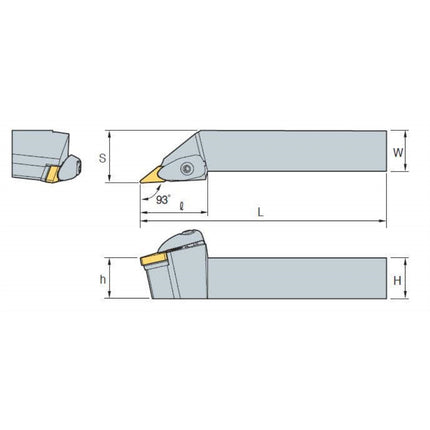 KORLOY Turning Tool Holder (Part 3) DVJNR2525-M16 DVJNR2525-M16