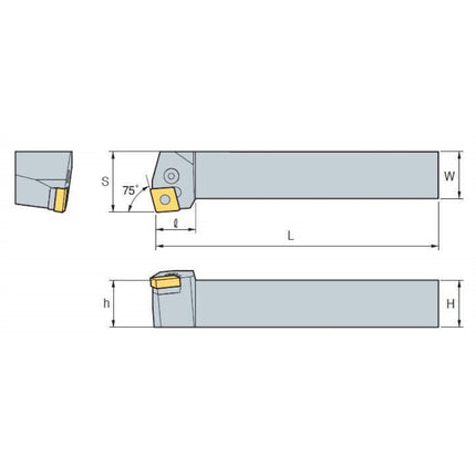 KORLOY Turning Holder PCKNL2020-K12 PCKNL2020-K12