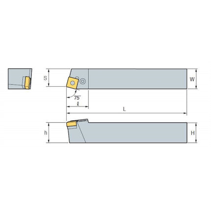 KORLOY Turning Tool Holder (Part 3) PSBNL1616-H09 PSBNL1616-H09