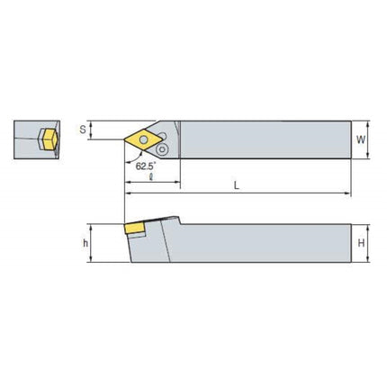 KORLOY Turning Tool Holder (Part 3) PDNNL3232-P15 PDNNL3232-P15
