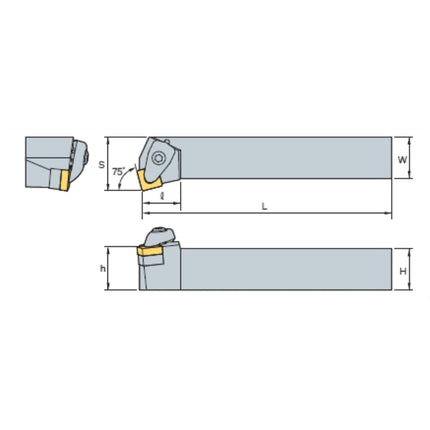 KORLOY Turning Tool Holder (Part 3) DSKNR3232-P12 DSKNR3232-P12