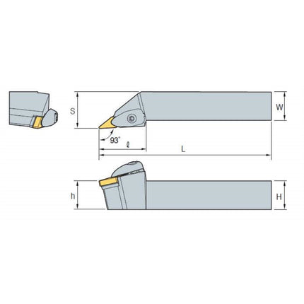 KORLOY Turning Tool Holder (Part 3) DVJNR2020-K16 DVJNR2020-K16