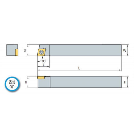 KORLOY Turning Tool Holder (Part 3) SCACR0808-X06A SCACR0808-X06A