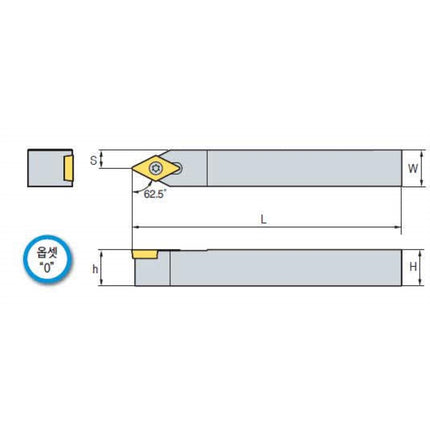 KORLOY Turning Tool Holder (Part 3) SDNCN0808-X07A SDNCN0808-X07A