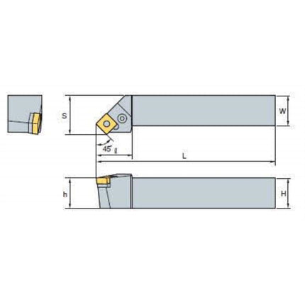 KORLOY Turning Tool Holder (Part 3) PSSNL4040-S25-6 PSSNL4040-S25-6