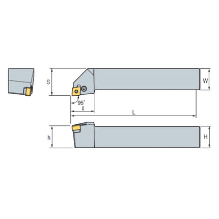 KORLOY Turning Tool Holder (Part 3) PCLNR2020-K12N PCLNR2020-K12N