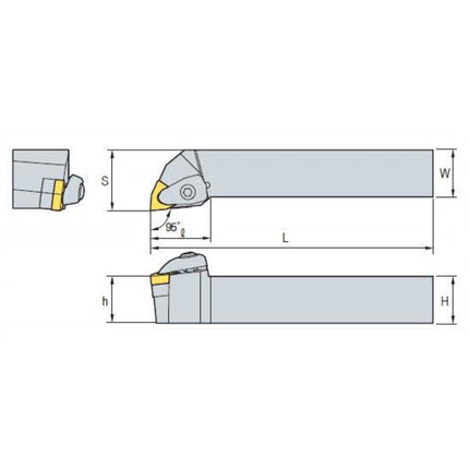 KORLOY Turning Tool Holder (Part 3) DWLNL2020-K08 DWLNL2020-K08