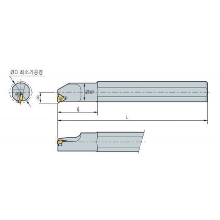 KORLOY Threading Tool Holder ILH16DN-16 ILH16DN-16
