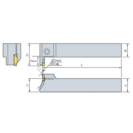 KORLOY MGT Holder (Part 2) MGFVR325-44/70-T10 MGFVR325-44/70-T10