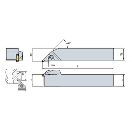KORLOY KGT Holder KGEUR2525-6 KGEUR2525-6