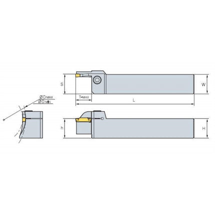 KORLOY KGT Holder KGFHR425-44/70-T20 KGFHR425-44/70-T20