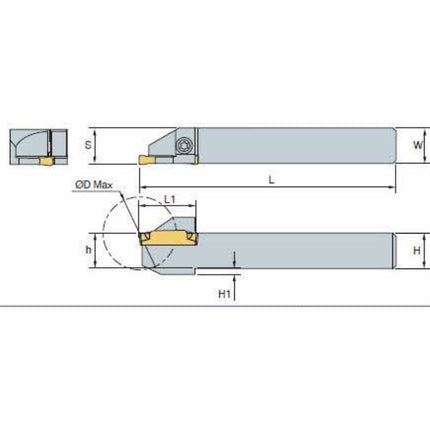 KORLOY KGT Holder KGEHL1616-2-D32A KGEHL1616-2-D32A