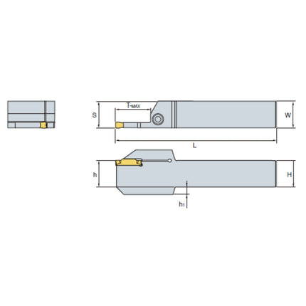 KORLOY KGT Holder KGEHR2525-8-T25 KGEHR2525-8-T25