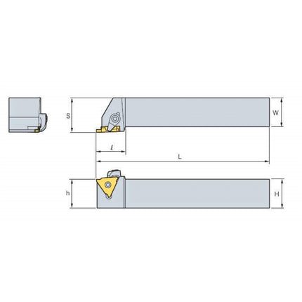 KORLOY Grooving Holder (Part 2) TBH325R-23 TBH325R-23
