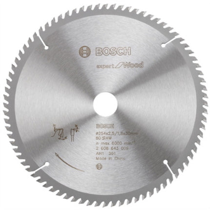 BOSCH Circular Saw Blade 10" 100T, for Wood 2608643004 OD254 plate thickness1.8 ID25.4 100T