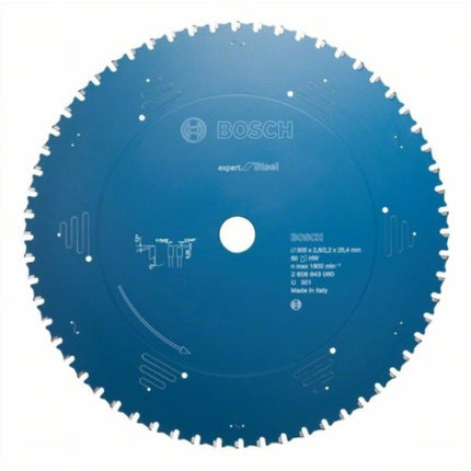 BOSCH Circular Saw Blade 12" 60T, for Steel 2608643060