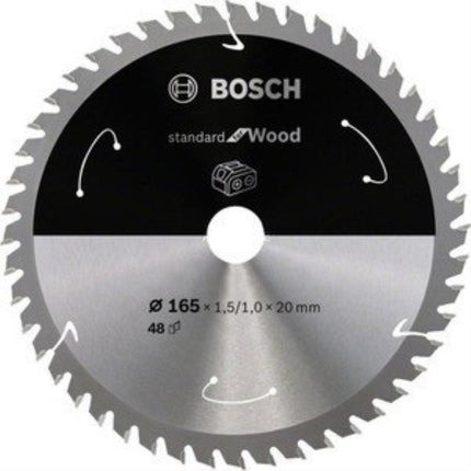 BOSCH Circular Saw Blade 6.5" 48T, for Wood 2608837687