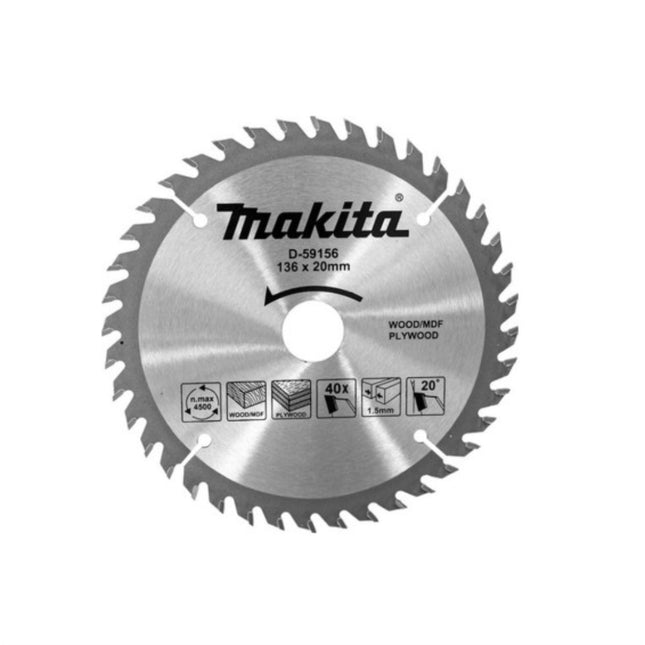 MAKITA Circular Saw Blade D-59156 wood 5" 40T spec(OD×ID×thickness):136x20x1.5