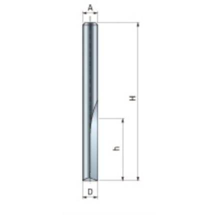 BOSCH Freud (Type A) Double-Flute Straight Bit, Solid Carbide 04-11406P overall length50.8 blade length16 thickness6 blade thickness6