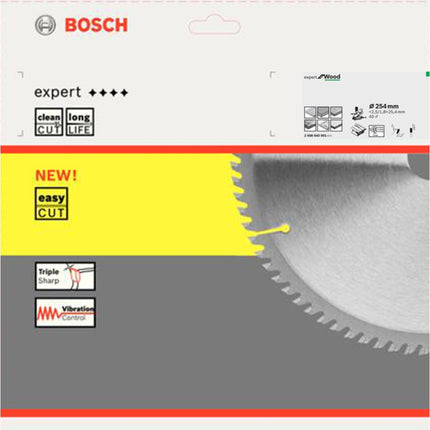 BOSCH Circular Saw Blade 10" 40T, for Wood 2608643001
