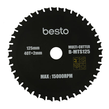 HI CUTTER Multi-Purpose Carbide Tipped Saw Blade B-MTS125 125mm*2.0mm*40T(ID15mm)