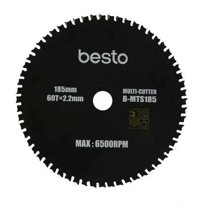 HI CUTTER Multi-Purpose Carbide Tipped Saw Blade B-MTS185 185mm*2.0mm*60T(ID19mm)