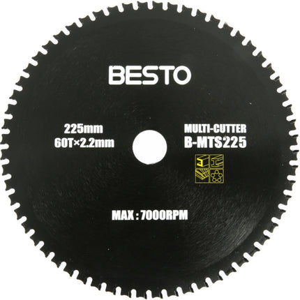 HI CUTTER Multi-Purpose Carbide Tipped Saw Blade B-MTS225 225mm*2.4mm*60T(ID25.4mm)