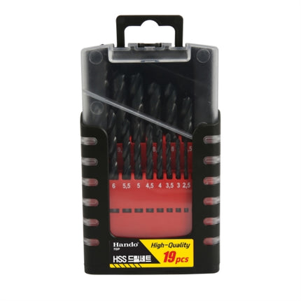 HANDO HSS Drill Set, 19 Pieces SD-19-HTP