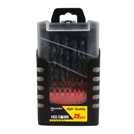 HANDO HSS Drill Set, 25 Pieces SD-25-HTP