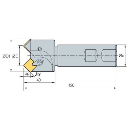 KORLOY Chamfer Mill CE45-1225R-S32 CE45-1225R-S32