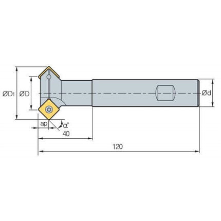 KORLOY Chamfer Mill CE45-1125R-S20 CE45-1125R-S20
