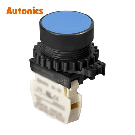 AUTONICS Push Button Switch, Non-Illuminated, Momentary, Ø30mm, Blue, 1b S3PR-P1BBM