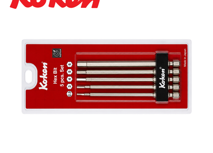 KOKEN Long Hex Power Bit Set, 1/4" Hex Shank, 121H Series