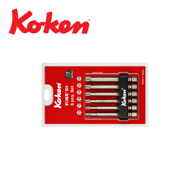 KOKEN Torx Bit Set (Silver Finish) 121T-S-70